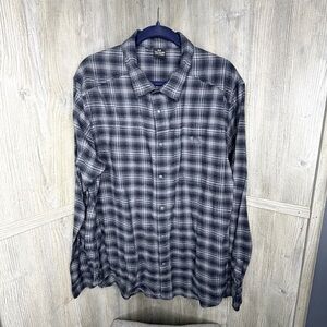 Under Armour Men's Charcoal and Black Plaid Flannel Shirt